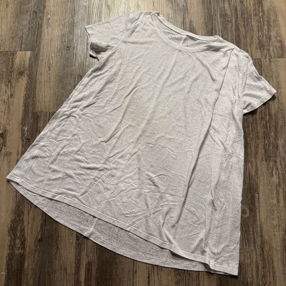 White Lululemon Heathered Short Sleeve T-Shirt